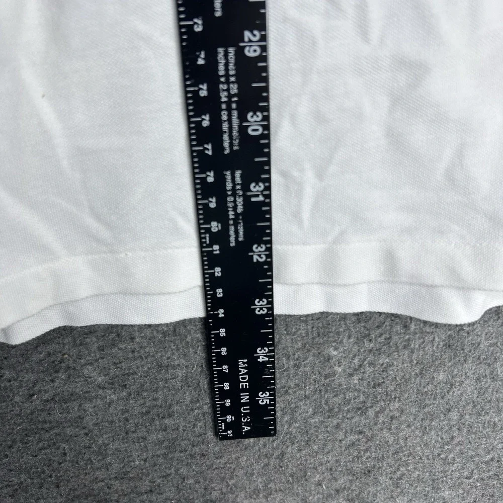 Polo Ralph Lauren Featherweight Mesh Polo Shirt Mens XL White Solid Short Sleeve